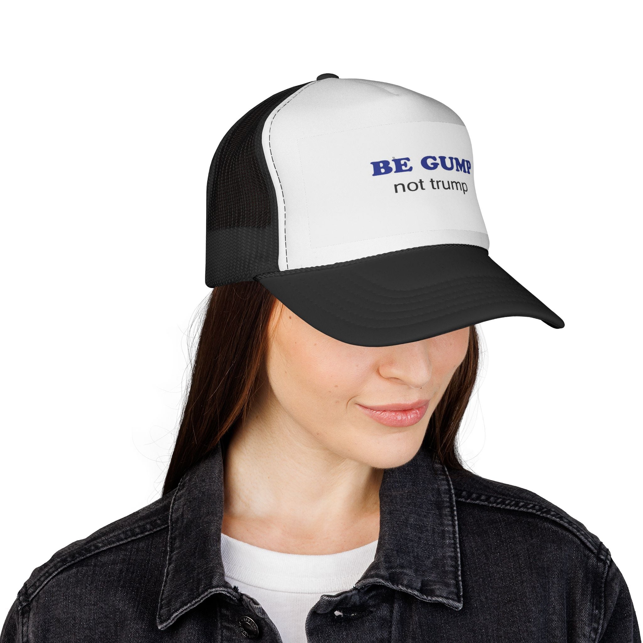 BE GUMP not trump Trucker Hat